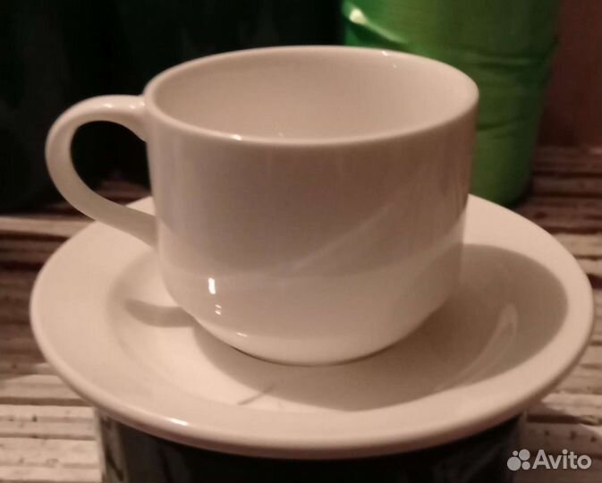 Кофейная пара с блюдцем фарфор