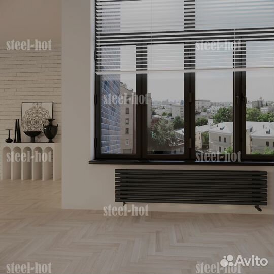 Горизонтальный радиатор отопления Steel-Hot