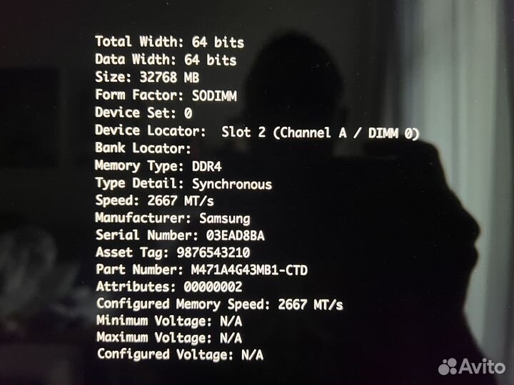 Samsung 32Гб DDR4 2666мгц sodimm CL19