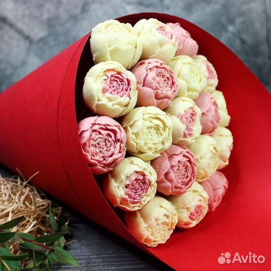 Букет из шоколадных пионов. Съедобные подарки