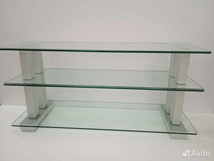 Стеклянная подставка под аппаратуру новая