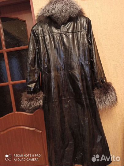 Кожаное пальто