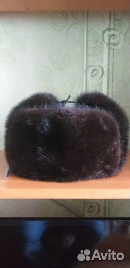 Норковая шапка мужская ушанка