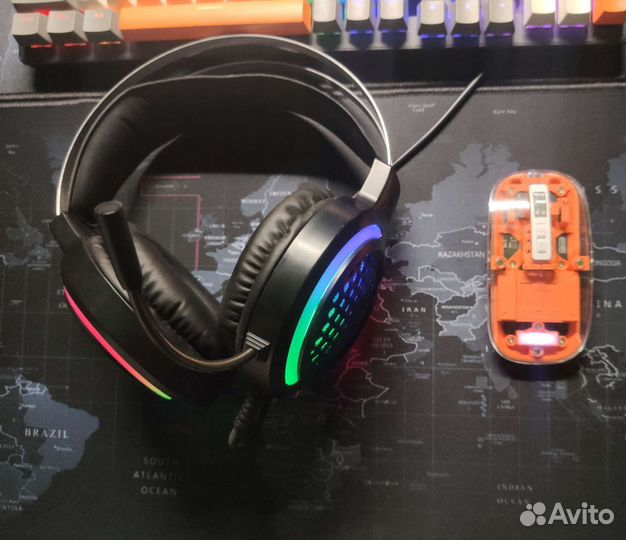 Игровые наушники RGB с микрофоном