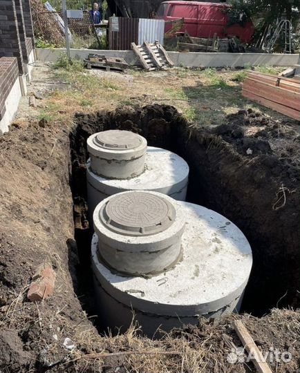 Септик под ключ, с гарантией, жби кольца