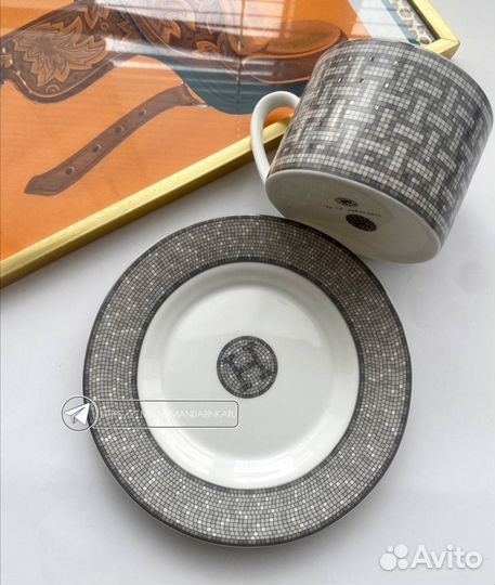 Чашка фарфор Hermes пара