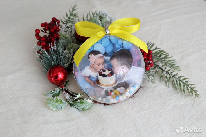 Шар с фото на ёлку