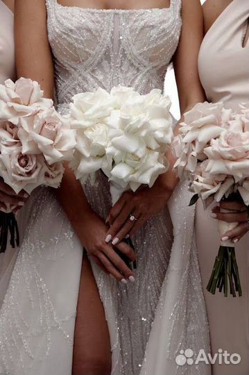 Свадебный букет из французских роз Доставка