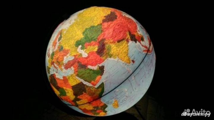 Глобус Земли физико-политический рельефный
