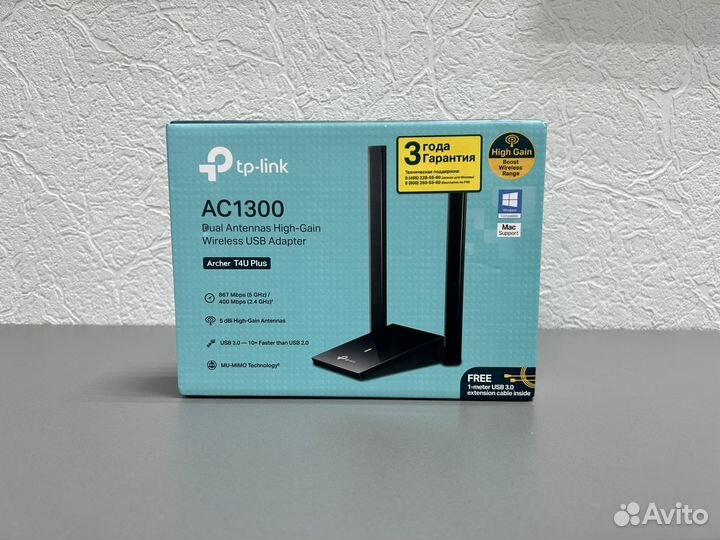 Wi-Fi адаптер TP-link Archer T4U Plus