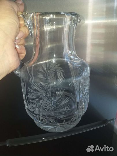 Хрустальный кувшин,советский тяжёлый