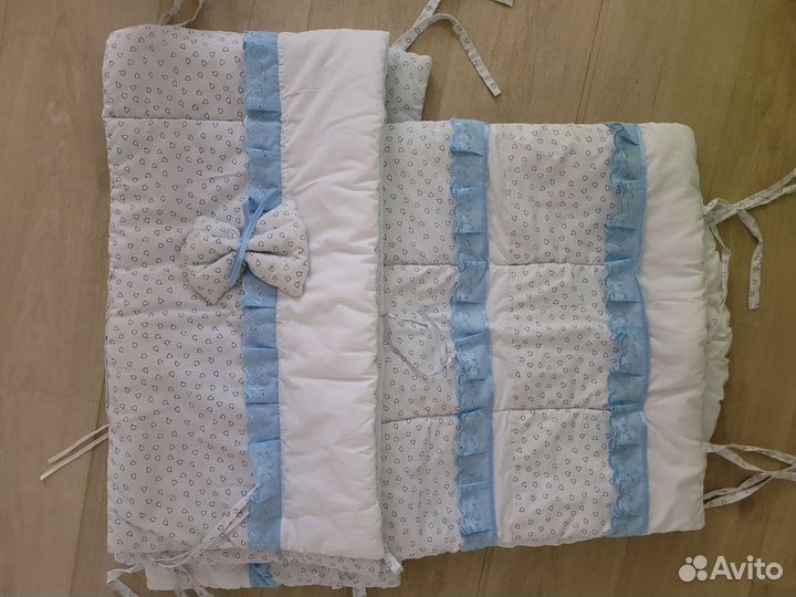 Бортики в кроватку сатин