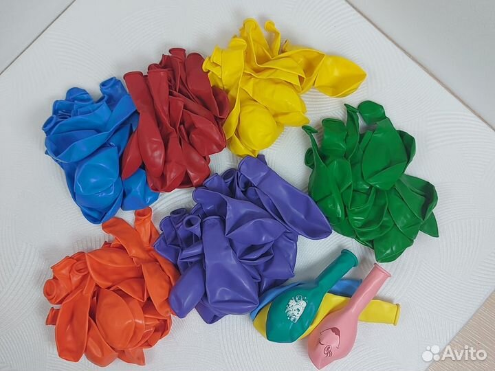 Воздушные шарики 25 см. Новые 104 шт