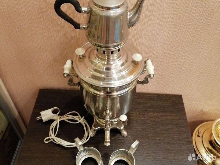 Самовар латунный электрический 70г