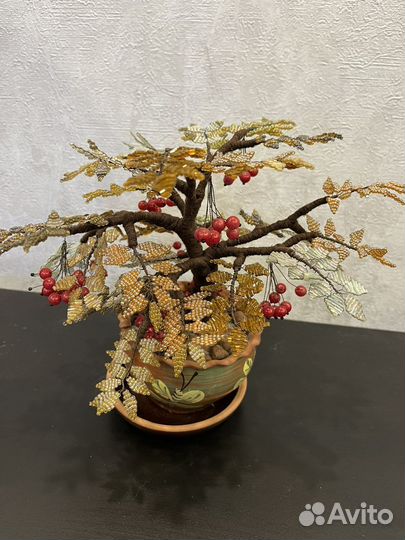 Дерево из бисера. Рябина осенняя