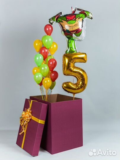 Коробка сюрприз с шарами