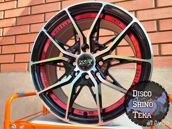 Диски новые XXR Racing R15 4*100 *Black/Red*