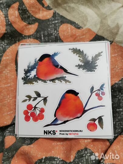 Стикеры/наклейки NKS single card новогодние