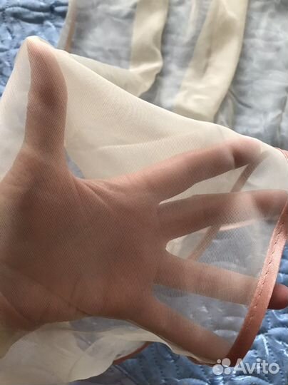 Тюль Штора для кухни Уголки. Бежевая