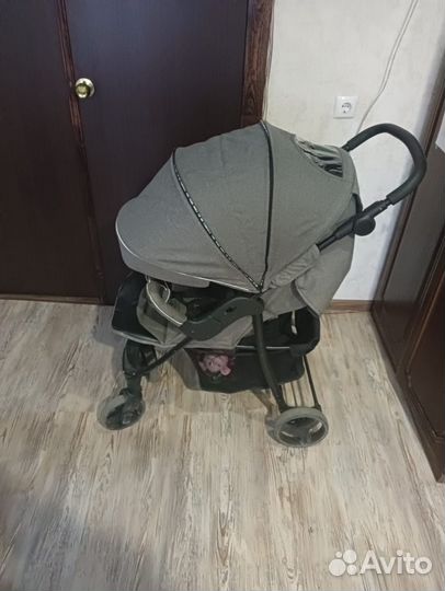 Прогулочная коляска Corol джинс/серый