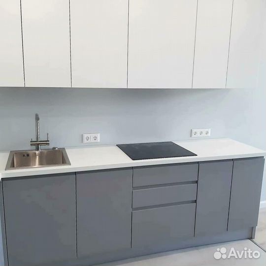 Кухня под потолок из мдф на заказ, цех в Москве