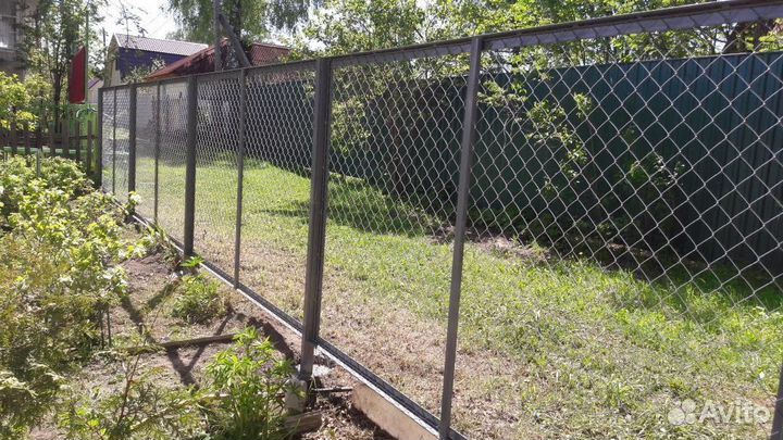 Забор из сетки рабица