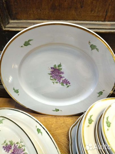 Остатки столового сервиза сирень дулево