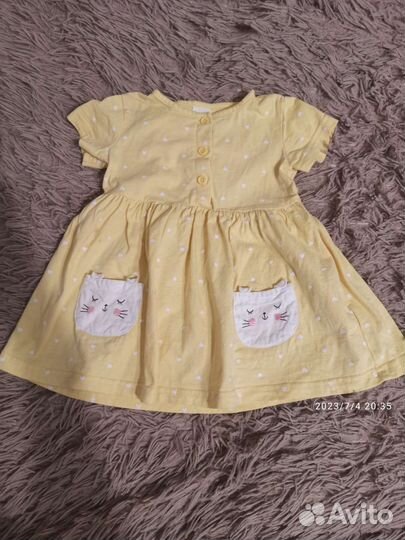 Летнее платье на девочку 80 86