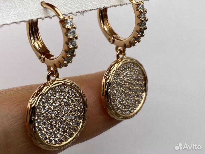 Серьги круглые