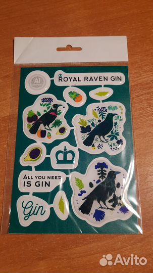 Cтикерпак Royal Raven Dry Gin наклейки мерч