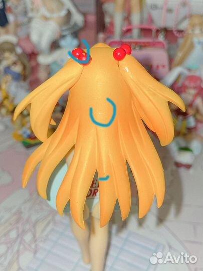 Аниме фигурка Аска в купальнике Asuka Langley Poyo