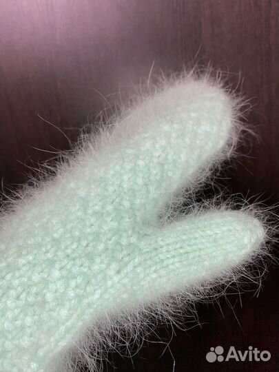 Варежки из пуха норки
