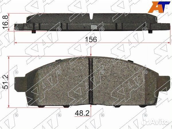 Колодки тормозные Передние mitsubishi L200