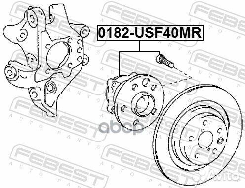 Ступица задняя 0182-usf40mr Febest