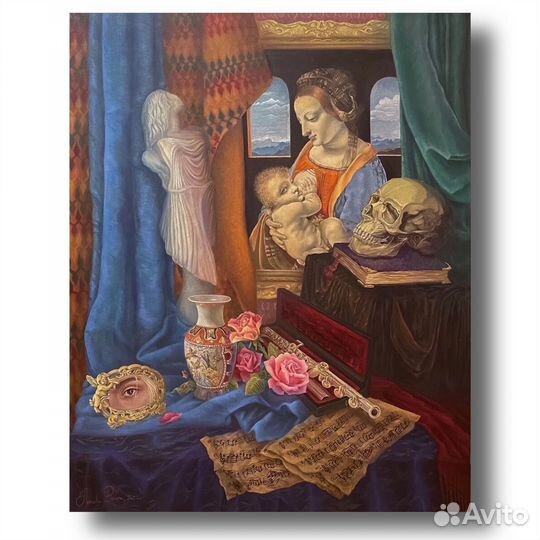 Картина маслом карандашом на заказ