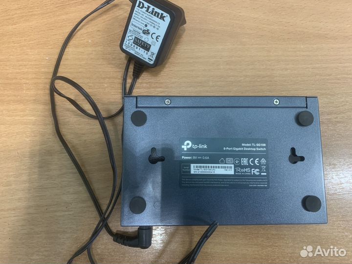 Коммутатор TP-Link TL-SG108, 8 портов, темно-синий