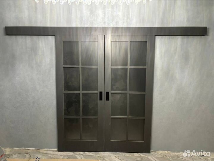 Межкомнатная дверь PSL-35 Сан-ремо шоколад со стеклом