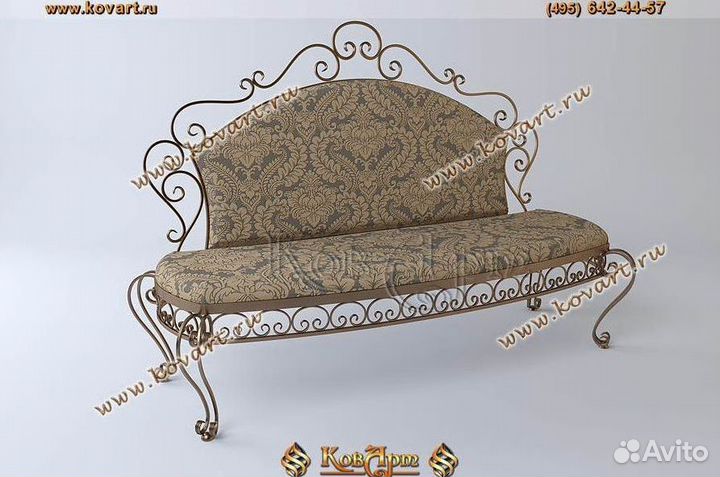 Кованые диваны. Диван кованый. арт: V555