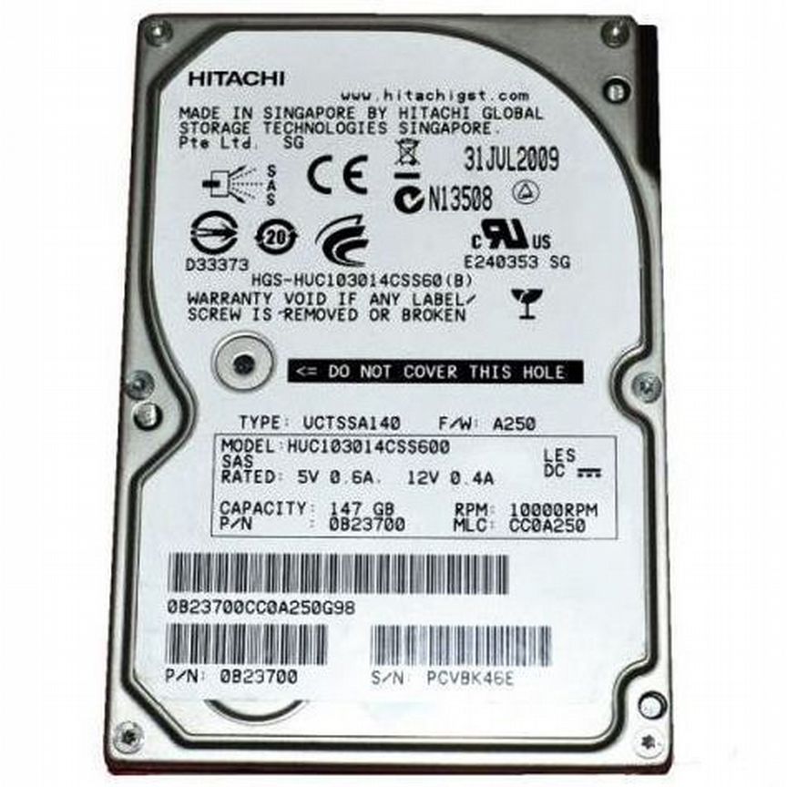 [HUC103014CSS600] Жесткий Диск Hitachi 147gb Sas 2.5 Huc103014css600