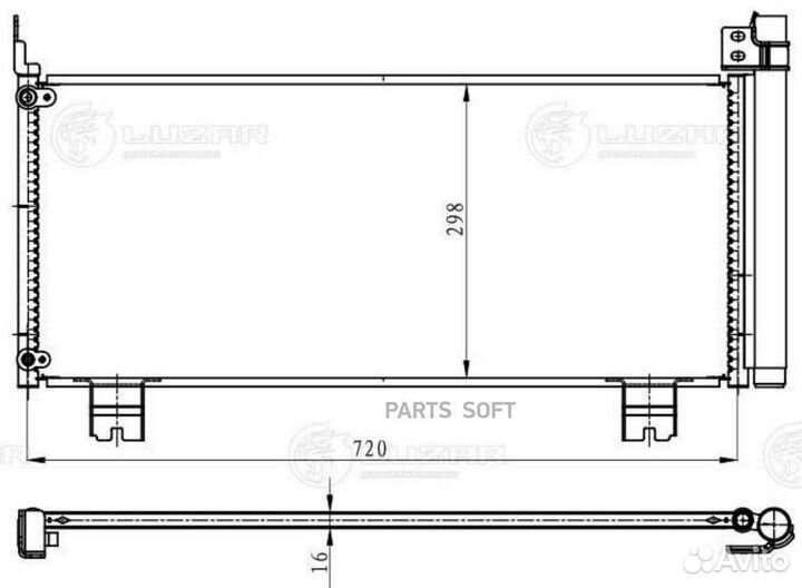 Luzar lrac1945 Конденсер lexus RX 08- 450H
