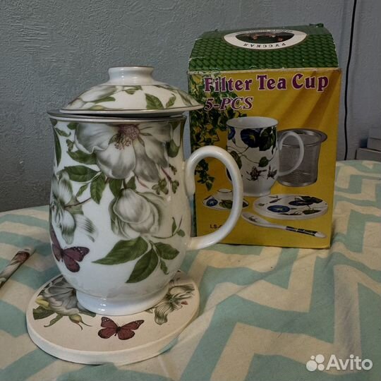 Чашка фильтр для чая. Фарфор