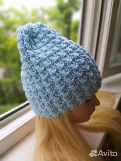 Шапка женская вязаная ручная работа