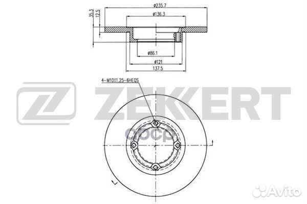 Диск торм. перед. Chevrolet Spark (M100 M200)