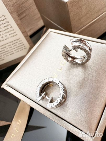 Bvlgari zero золотые серьги с бриллиантами