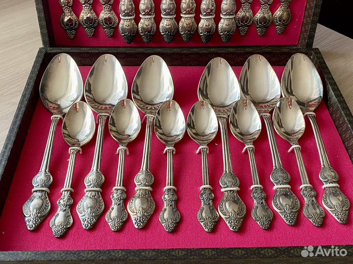 Посеребренные столовые приборы