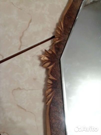 Зеркало,панно для декора на деревянной раме