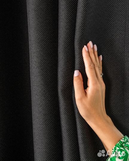 Комплект штор рогожка Орфей Черный