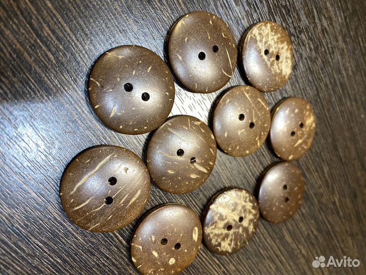 Пуговицы кокосовые