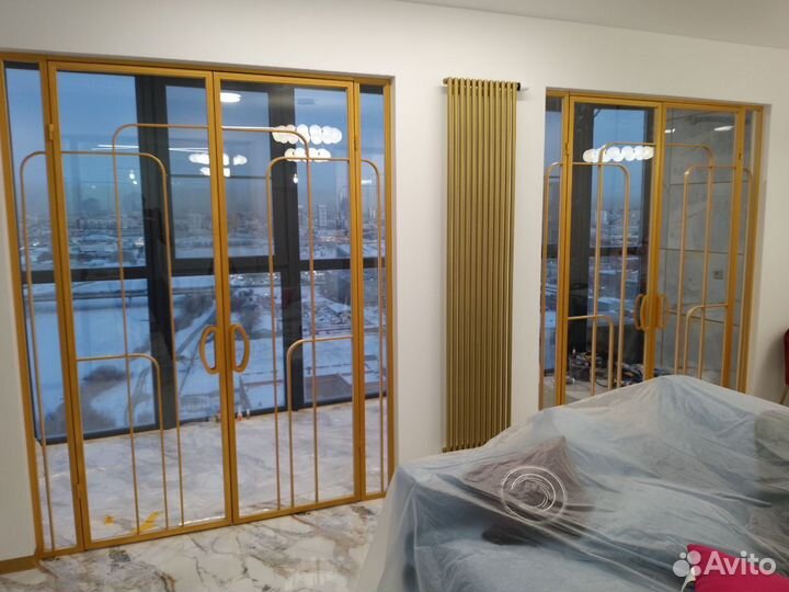 Межкомнатные перегородки, двери, мебель из металла