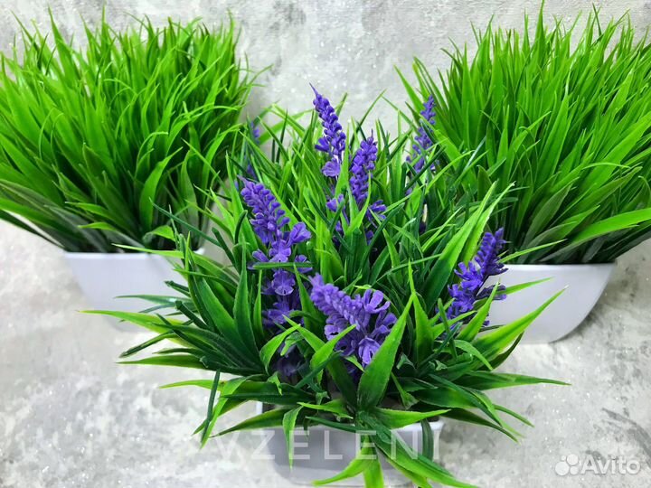 Осока, композиция из искусственной зелени